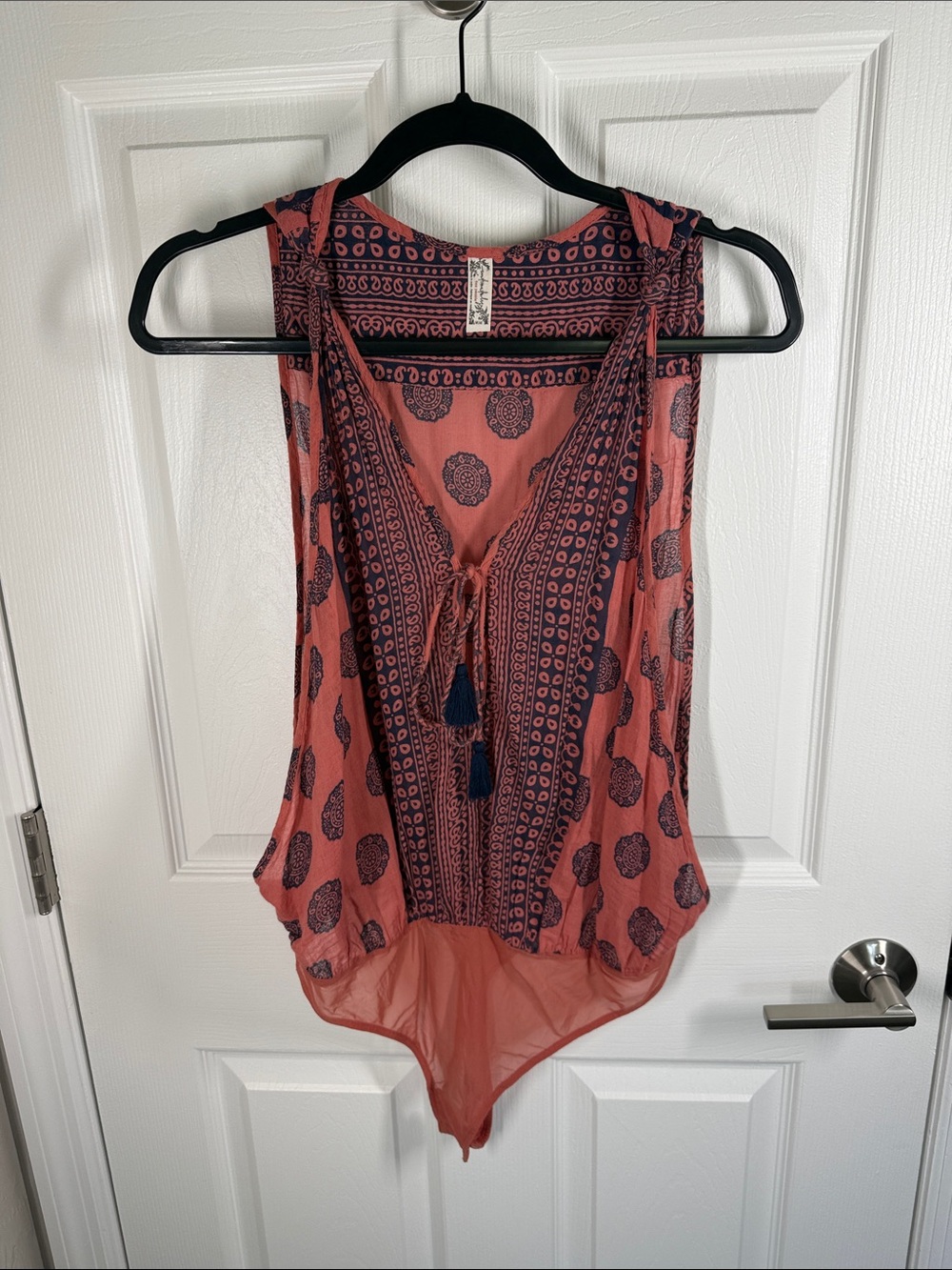 Intimately Free People cotton open sides boho bodysuit top size medium